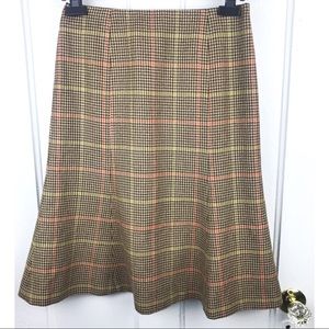 VINTAGE : Talbots : size : 6P : Houndstooth Patterned fall winter Wool Skirt